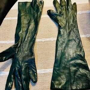 Banana Republic Geniune Deerskin Leather Silk Lined Elbow Length Gloves Sz M